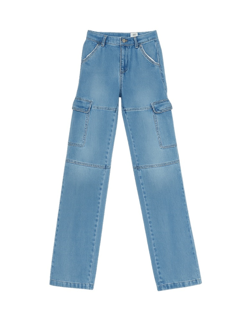 Women's S.O.N.G. Blue Denim Cargo Jeans Size 00
#021 - Picture 1 of 6